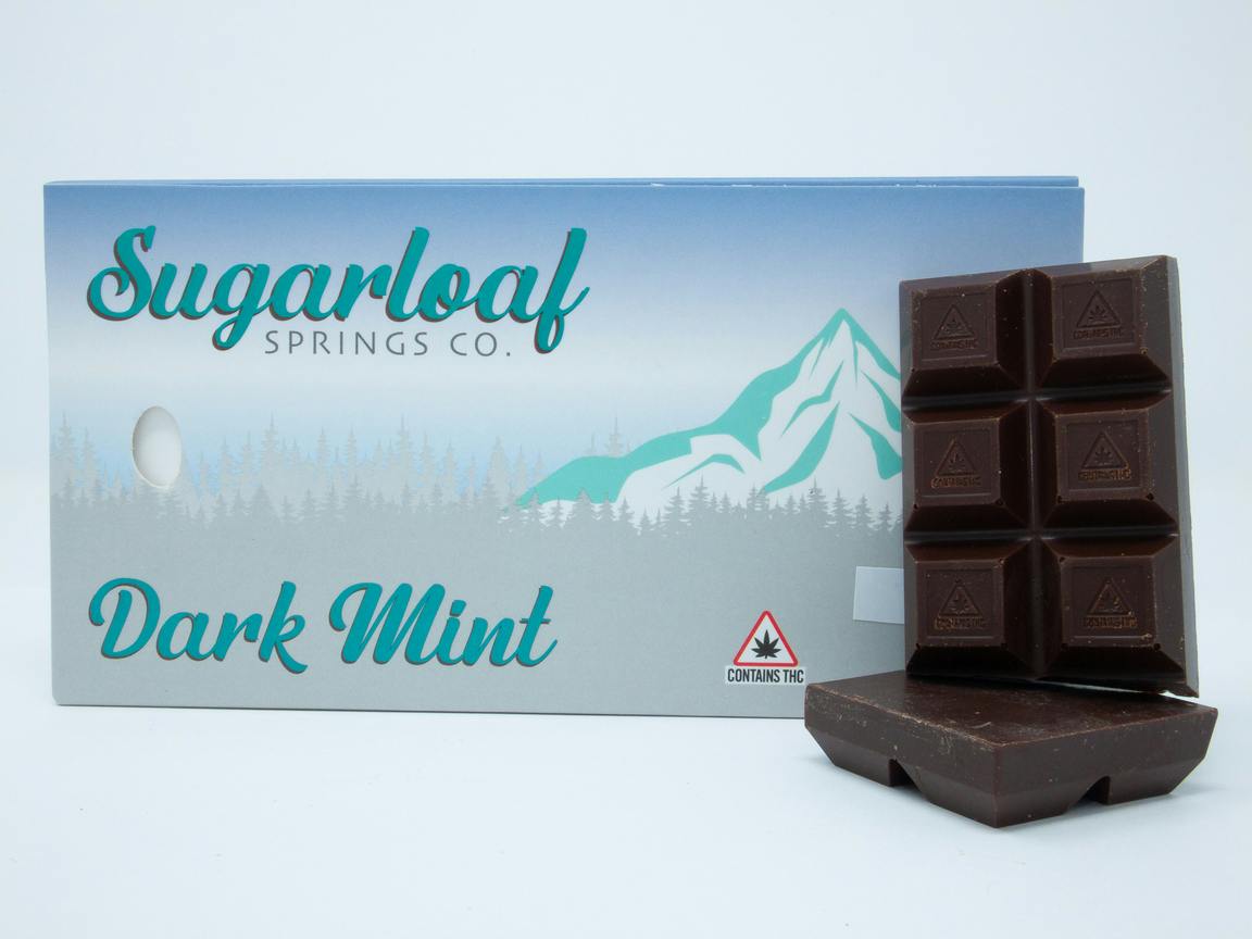 SMS Dark Mint Chocolate Bar at Cannabis Cured Medical Weed Dispensary Thomaston