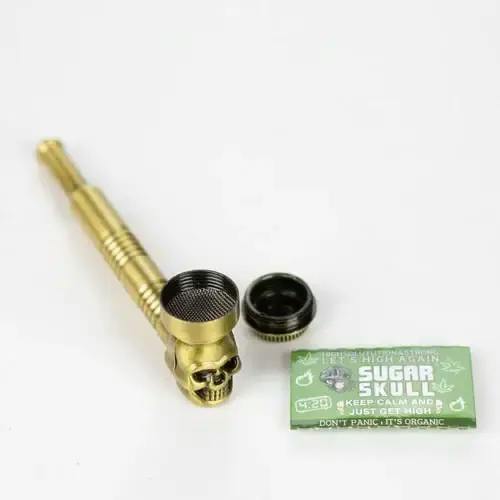 3.5" SUGAR SKULL SUPER SLIM METAL PIPE