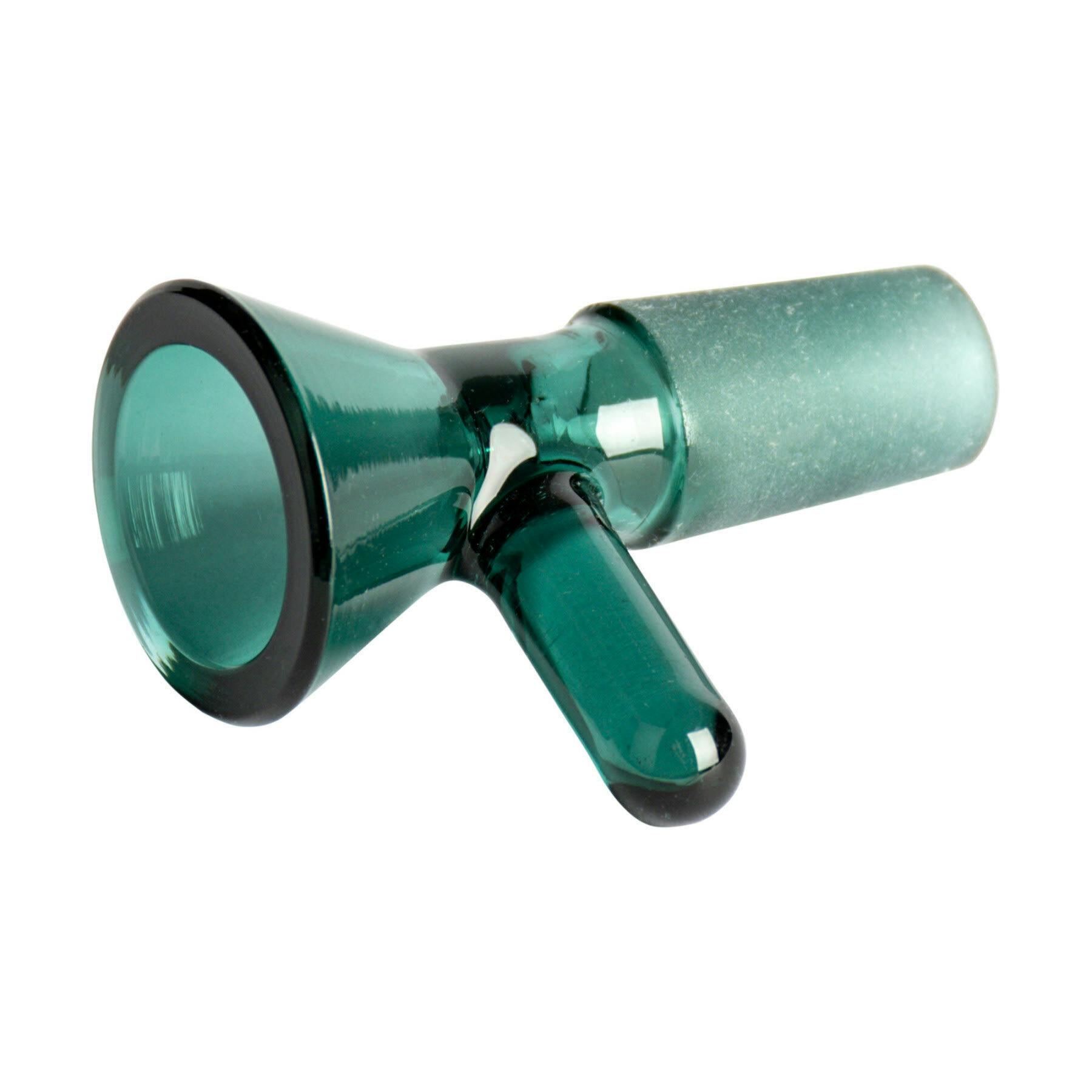 EXTRA THICK CONE 14MM BOWL / PULLOUT - TEAL
