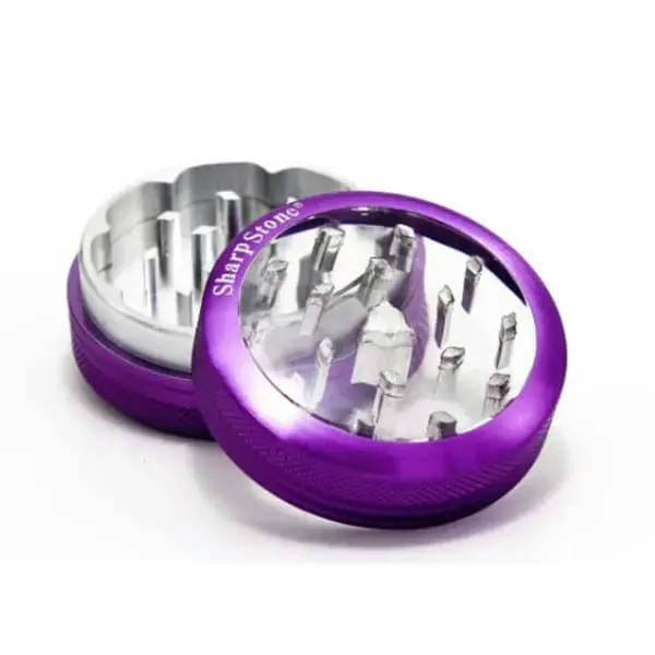 2.2" CLEAR TOP 2 PIECE GRINDER - PURPLE