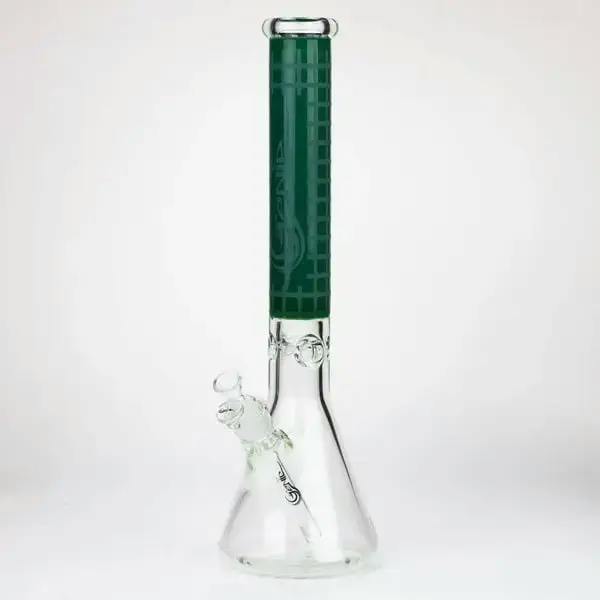 17" SANDBLASTED ARTWORK BEAKER - GREEN