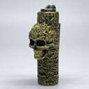 UNIQUE SKULL CASE COVER W/ CLIPPER LIGHTER