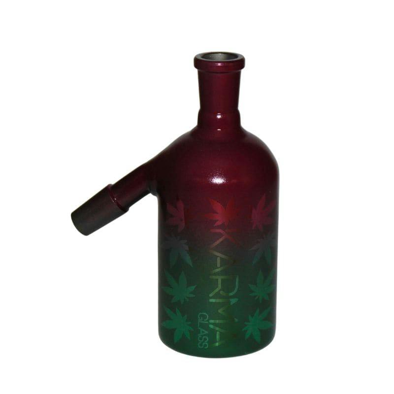14MM 45 DEGREE PURPS & GREEN ASHCATCHER