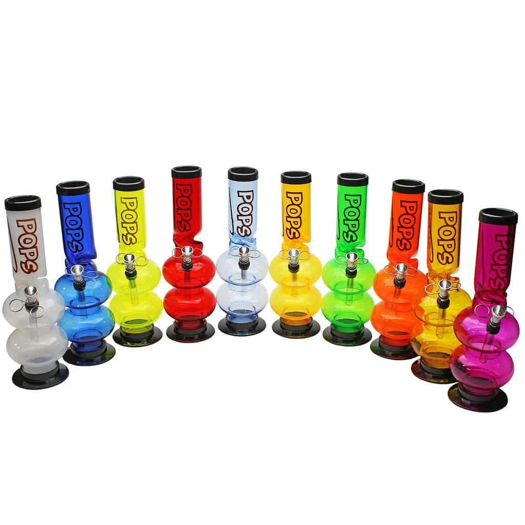 12" DOUBLE BUBBLE ACRYLIC BONG