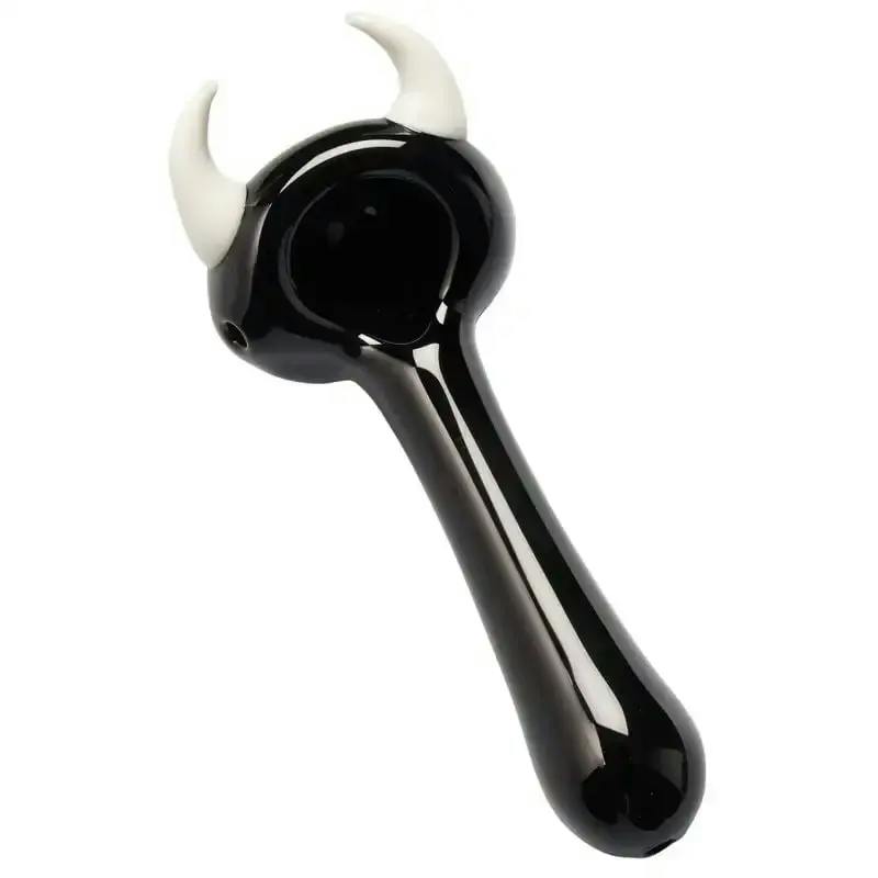 4.5" HORNED HAND PIPE - WHITE