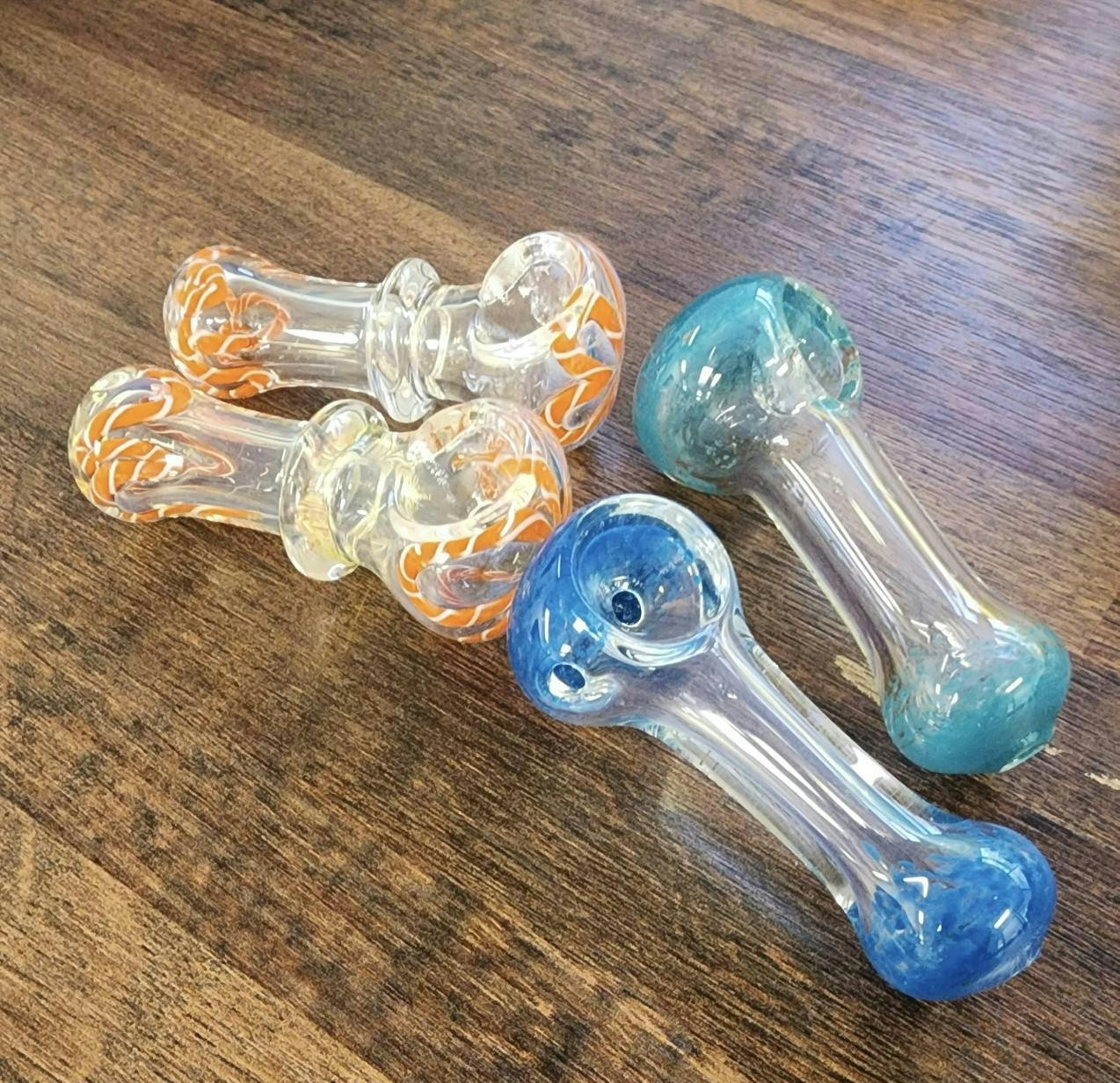 2.5in Assorted Glass Pipe - yellow bird at Flora Terra Weed Dispensary 4th Street
