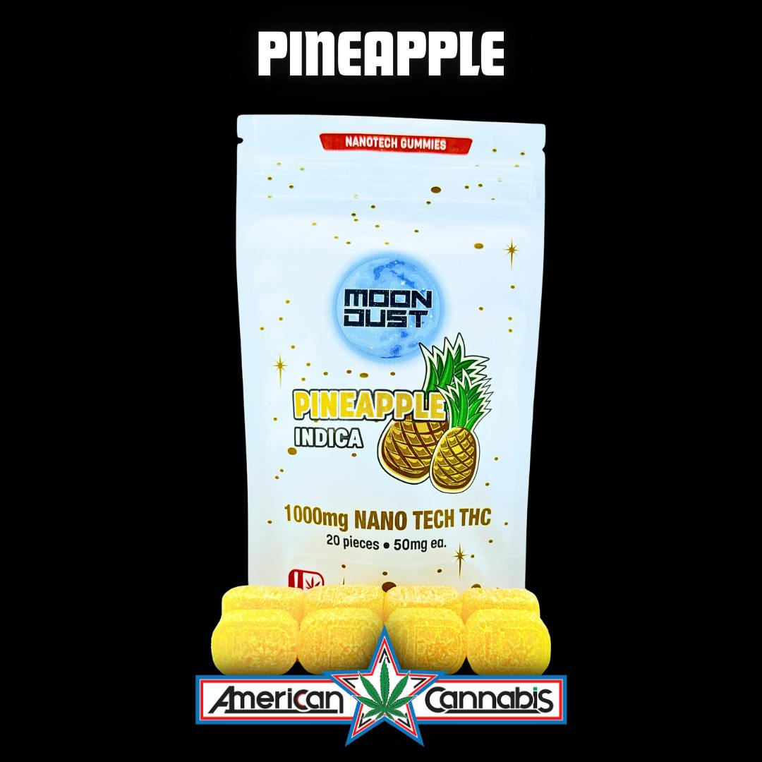Moon Dust | Pineapple Nano Gummies | 1000mg | 20ct | 50mg/ea by MOON DUST