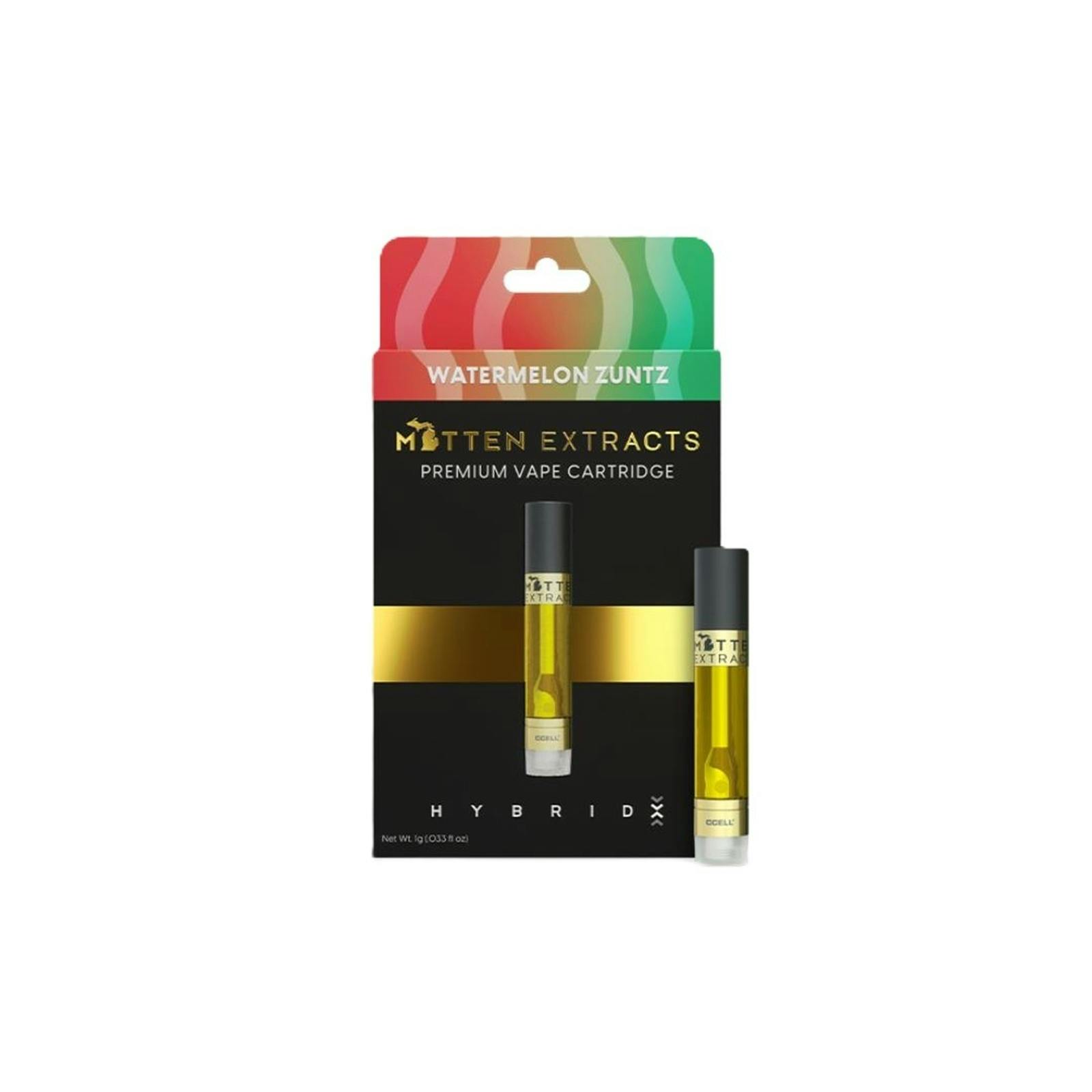 MITTEN EXTRACTS | WATERMELON ZUNTZ | HYBRID | 510 CARTRIDGE | 1G | REC