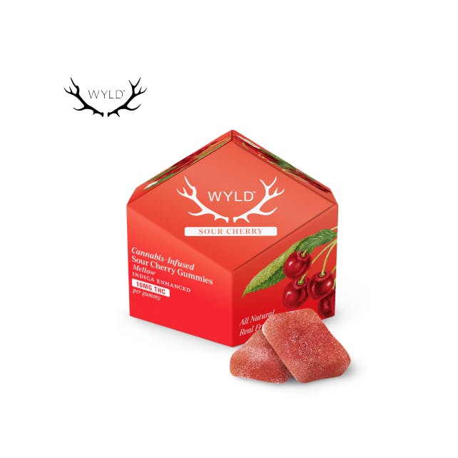 Sour Cherry — SOUR CHERRY 100MG 10 PACK GUMMIES