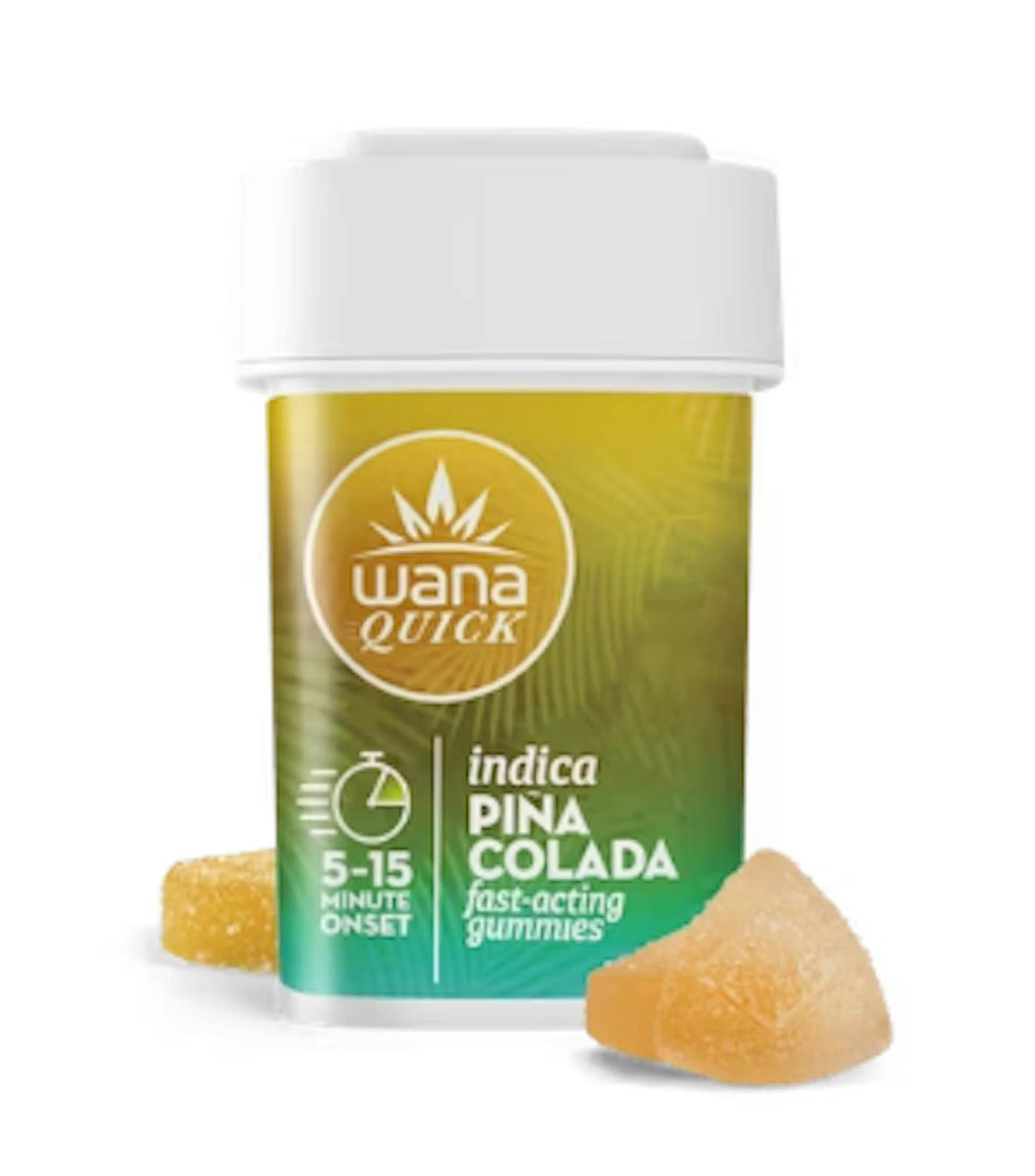 Wana Fast Acting Gummies 100mg - Indica Pina Colada