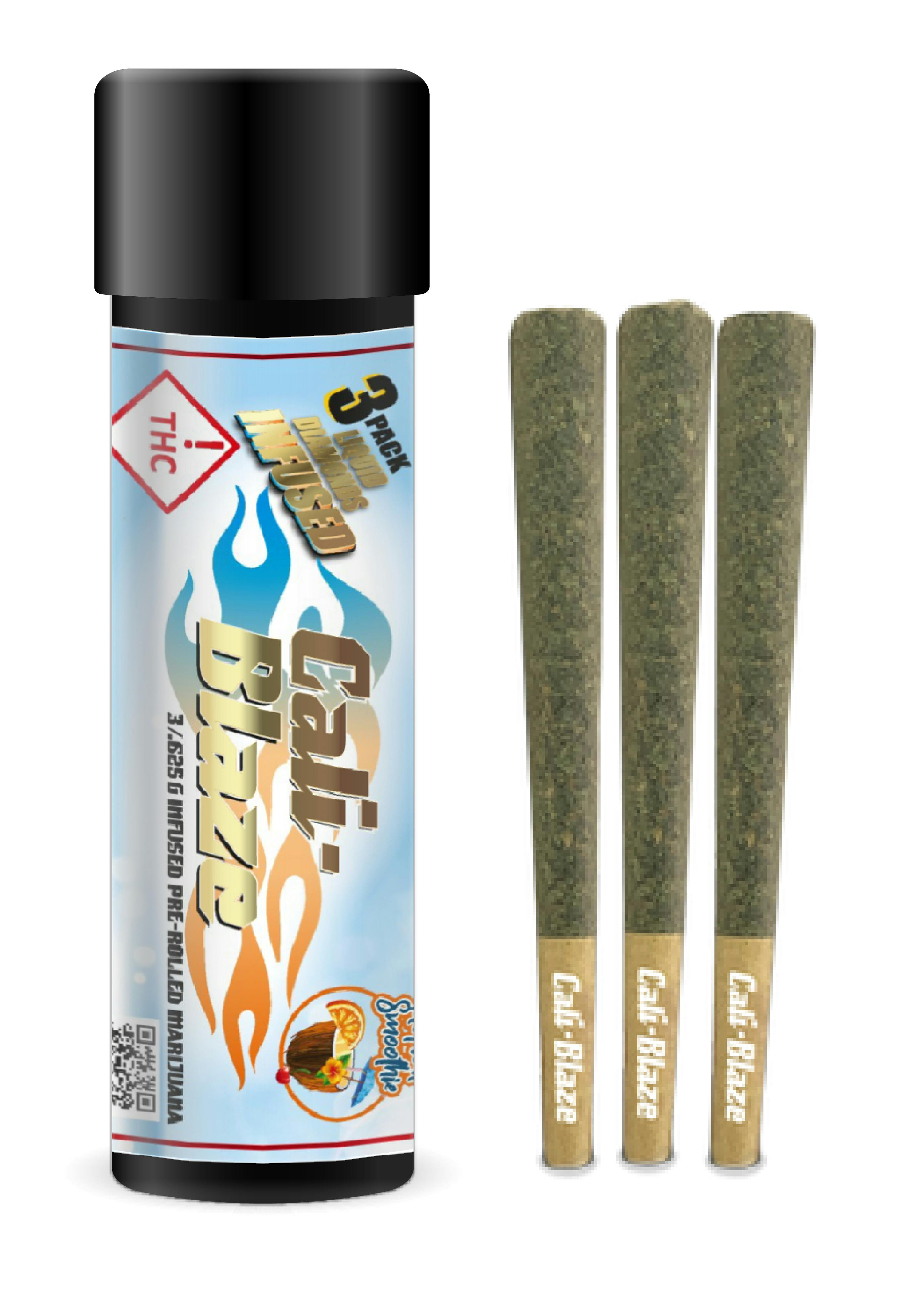 Cali Blaze Infused Joint 3 Pack 1.8g - Tropical Smoothie