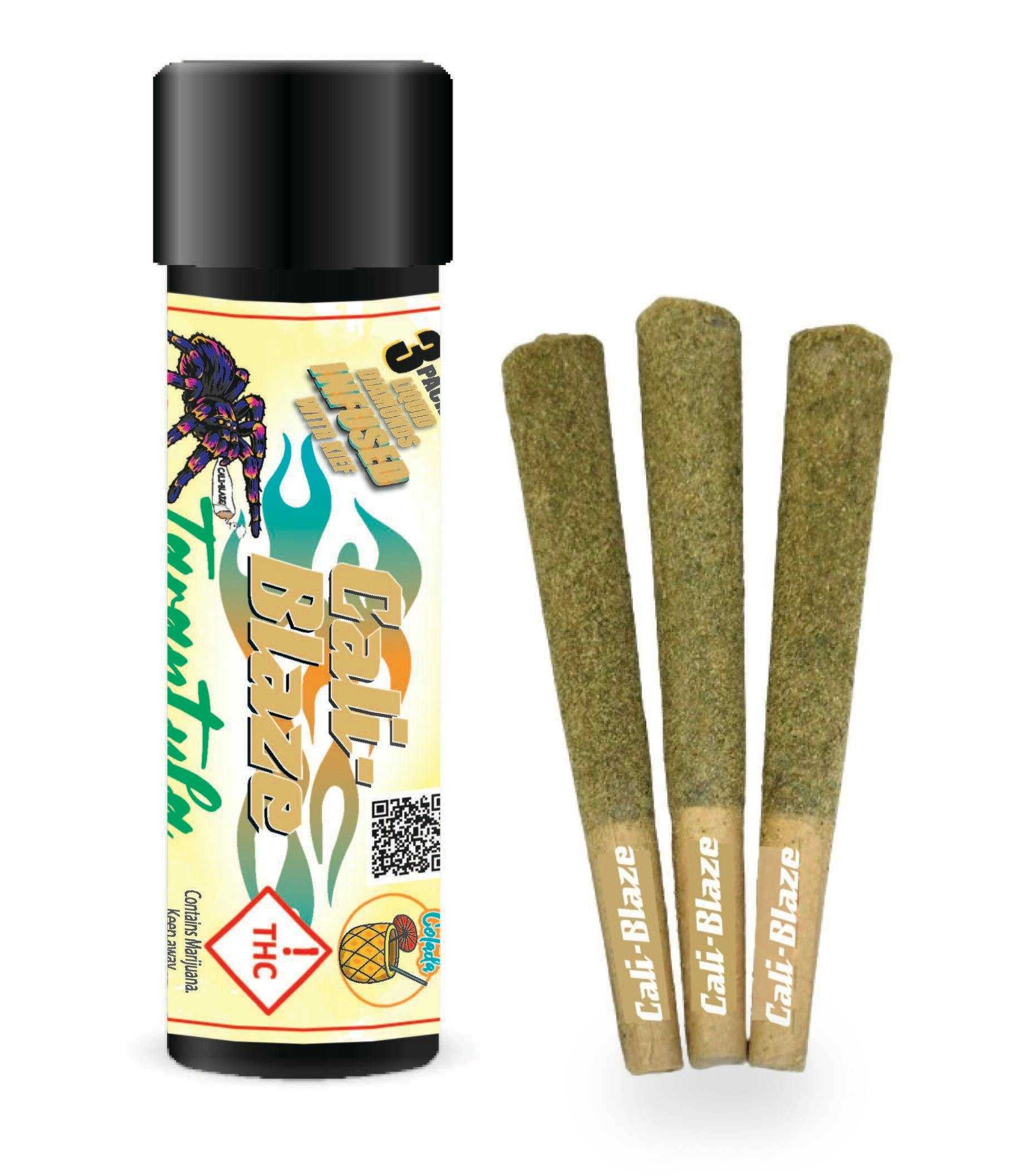 Cali Blaze Tarantula Infused Joint 3 Pack 3g - Pina Colada