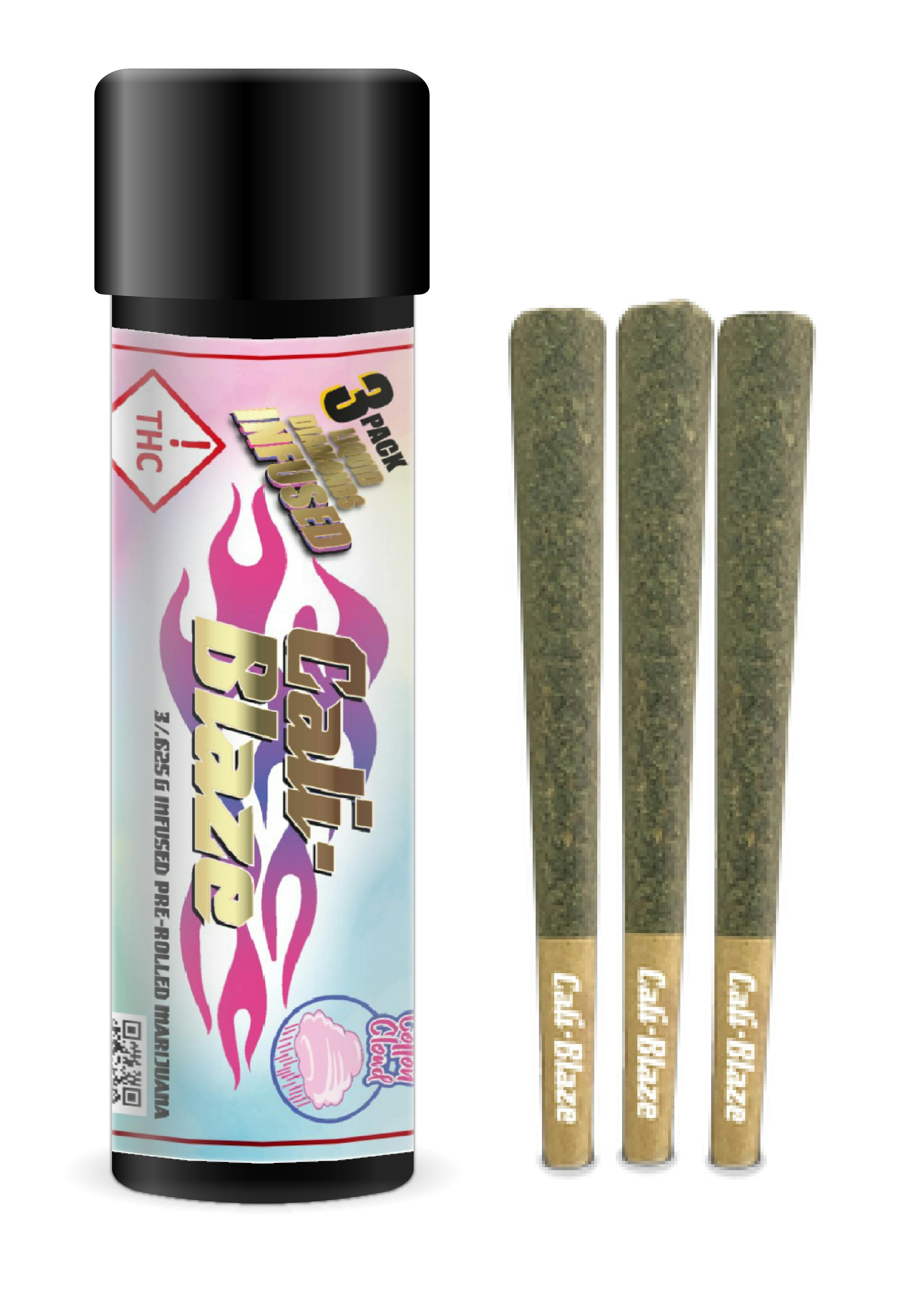 Cali Blaze Infused Joint 3 Pack 1.8g - Cotton Cloud