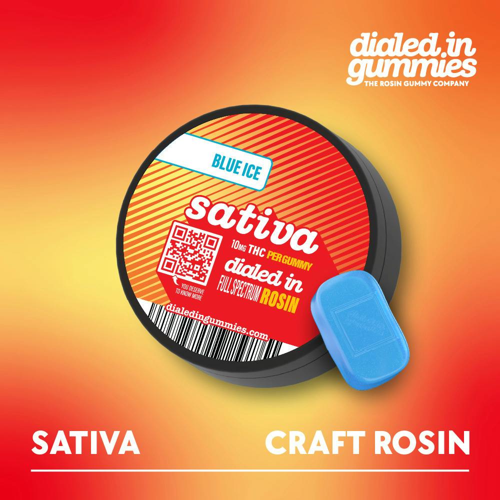 Dialed In Classics Rosin Gummies 100mg - Sativa Blue Ice