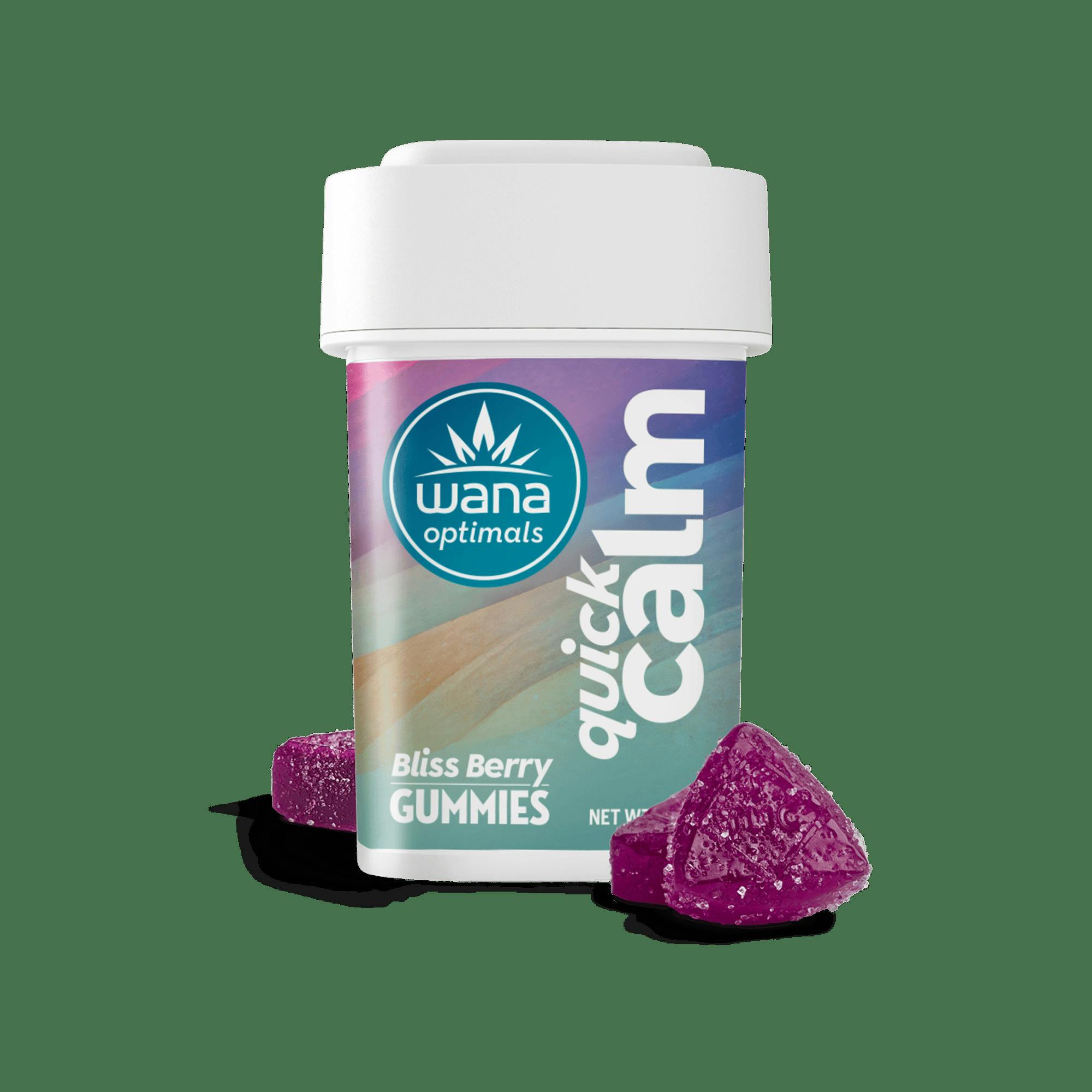 Wana Quick Calm Gummies THC/CBG/CBD 10mg:100mg:100mg - Bliss Berry