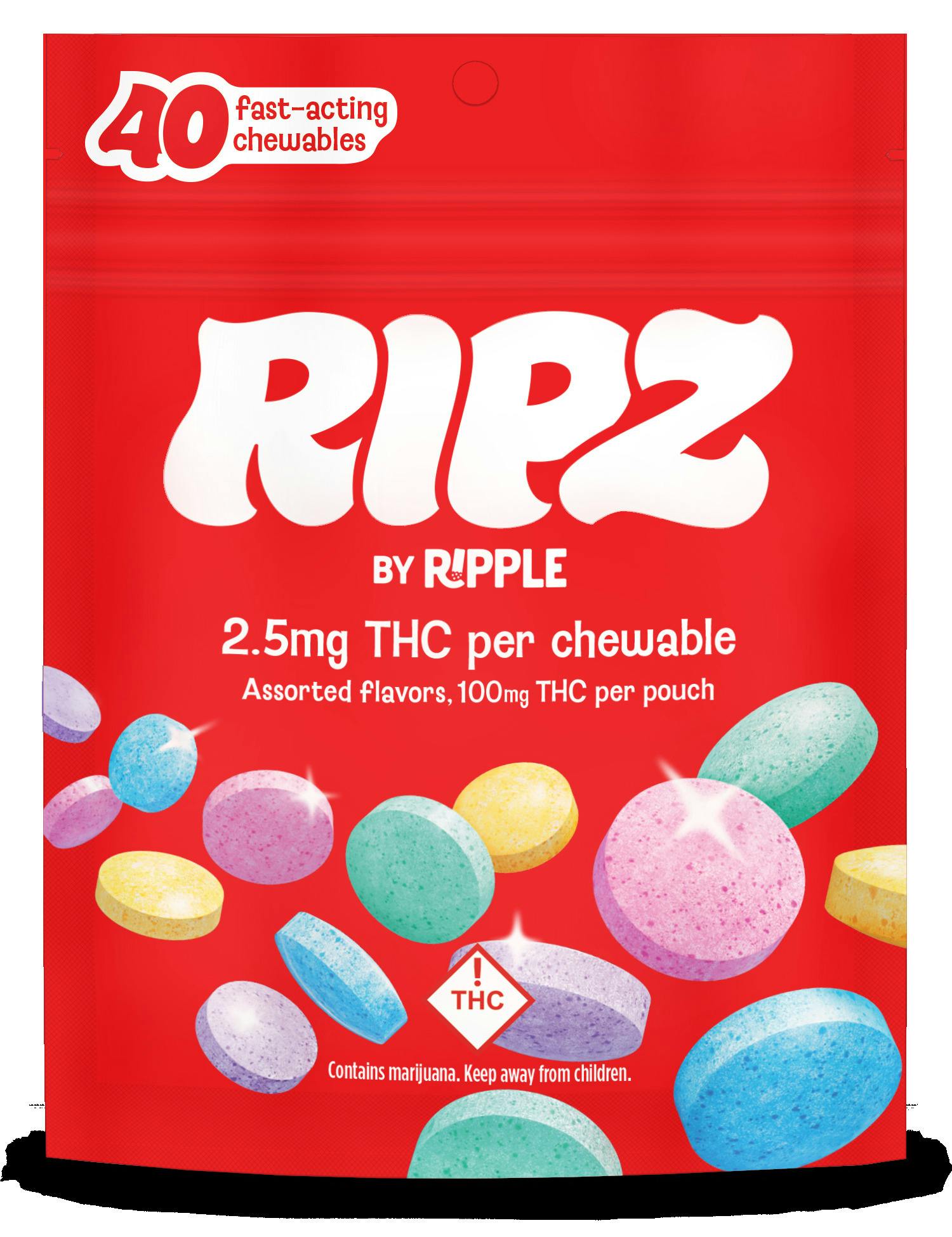 Ripz by Ripple Chewable Tarts 100mg - Microdose 2.5mg