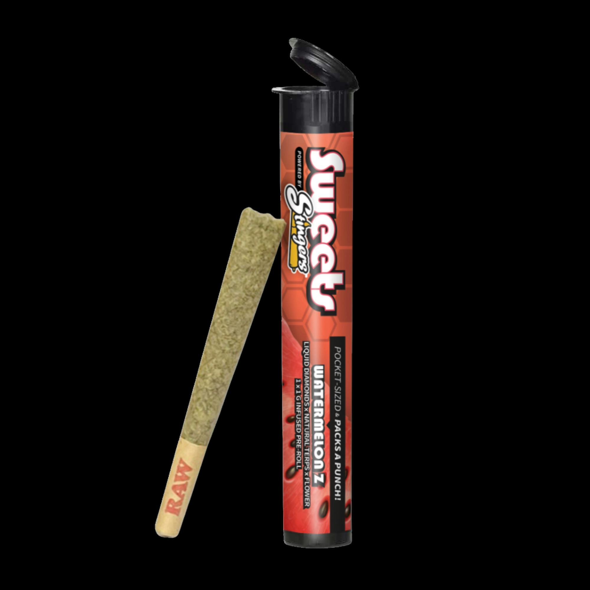 Watermelon Z (I) Liquid Diamonds Infused Preroll (1g) at Ideal Craft Cannabis
