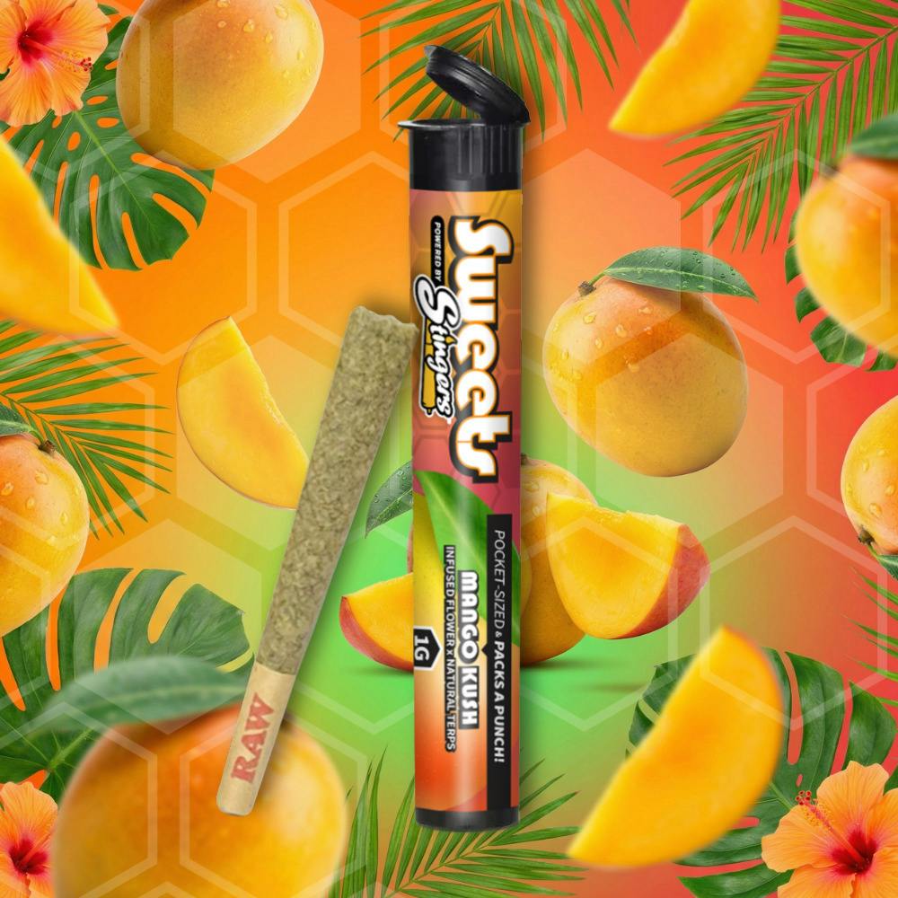 Mango Kush (H) Liquid Diamonds Infused Preroll (1g) at Ideal Craft Cannabis