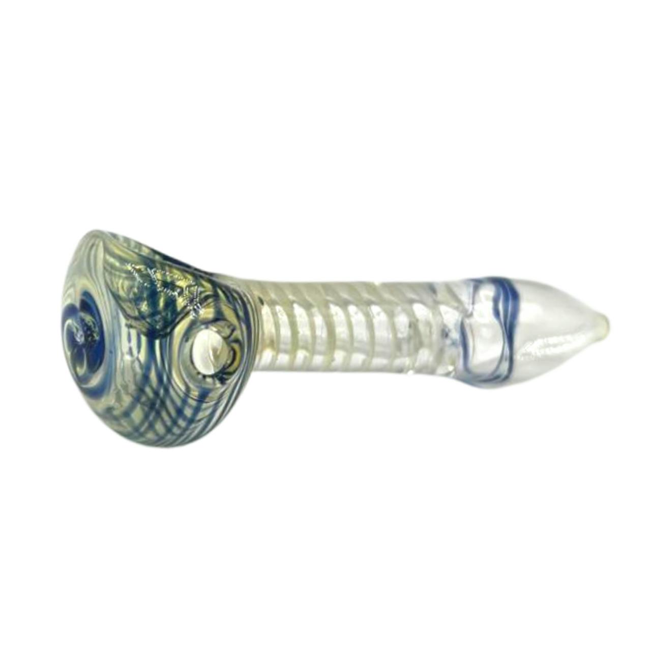 4" Psy Spiral Glass Hand Pipe