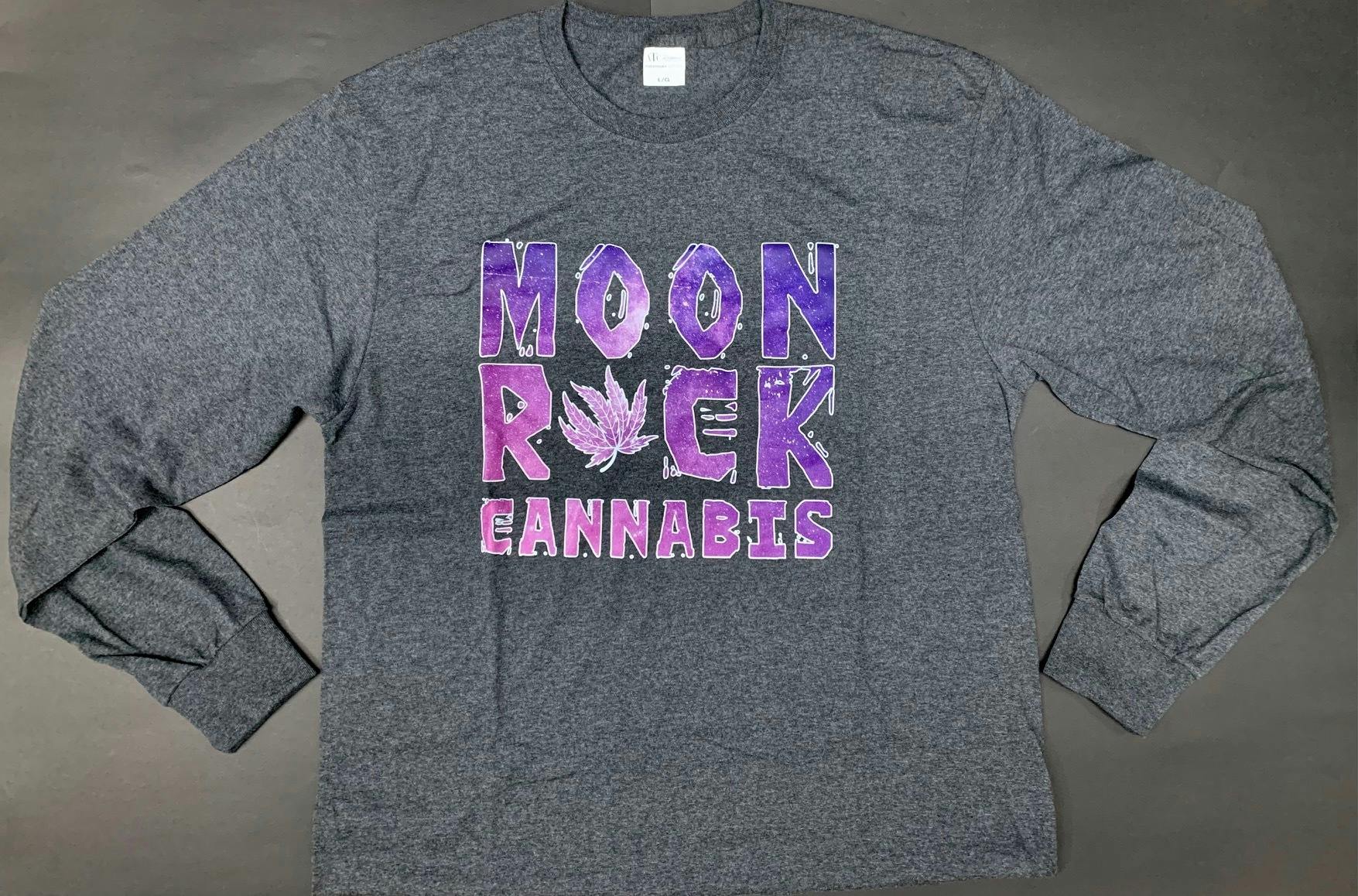Moonrock Cannabis Long Sleeve Shirt - Grey - Large