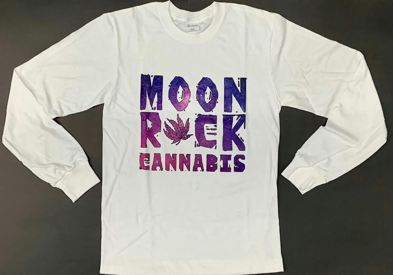 Moonrock Cannabis Long Sleeve Shirt - White - Medium