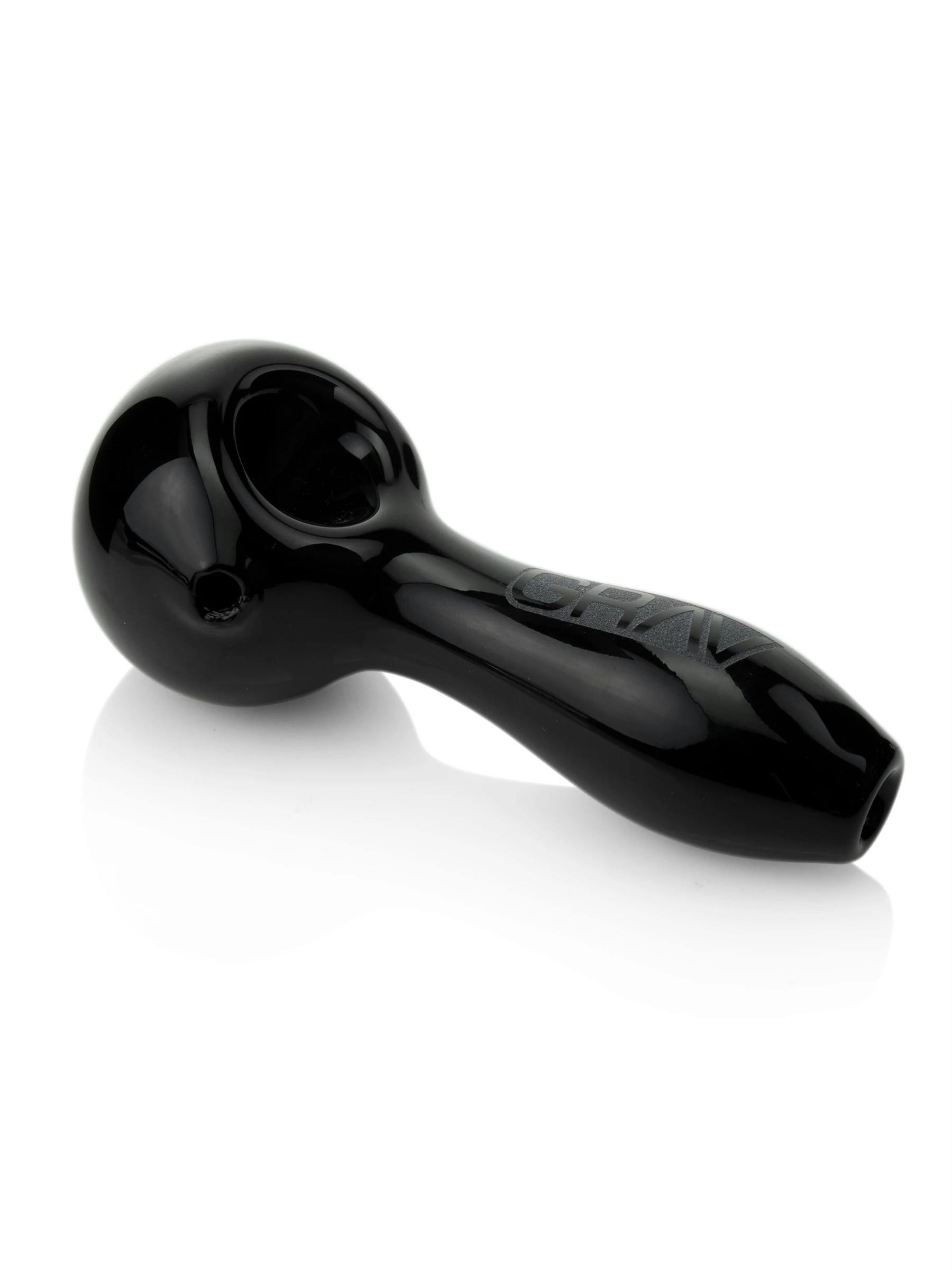 4" Spoon Hand Pipe by Grav - Black