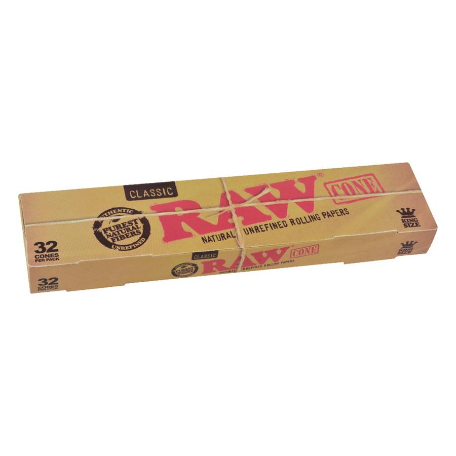 Raw Pre-Rolled Cones King Size 32 Pack; 32 Per Pack