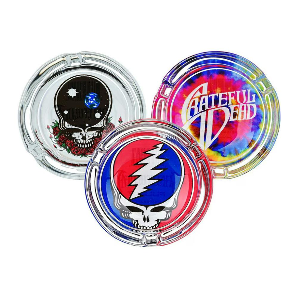 3.5" Pulsar X Grateful Dead Licensed Glass Ashtrays