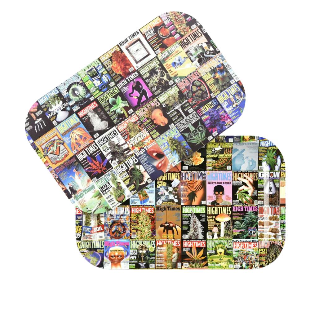 Pulsar X High Times Covers Collage Metal Rolling Tray w/ Lid - Medium
