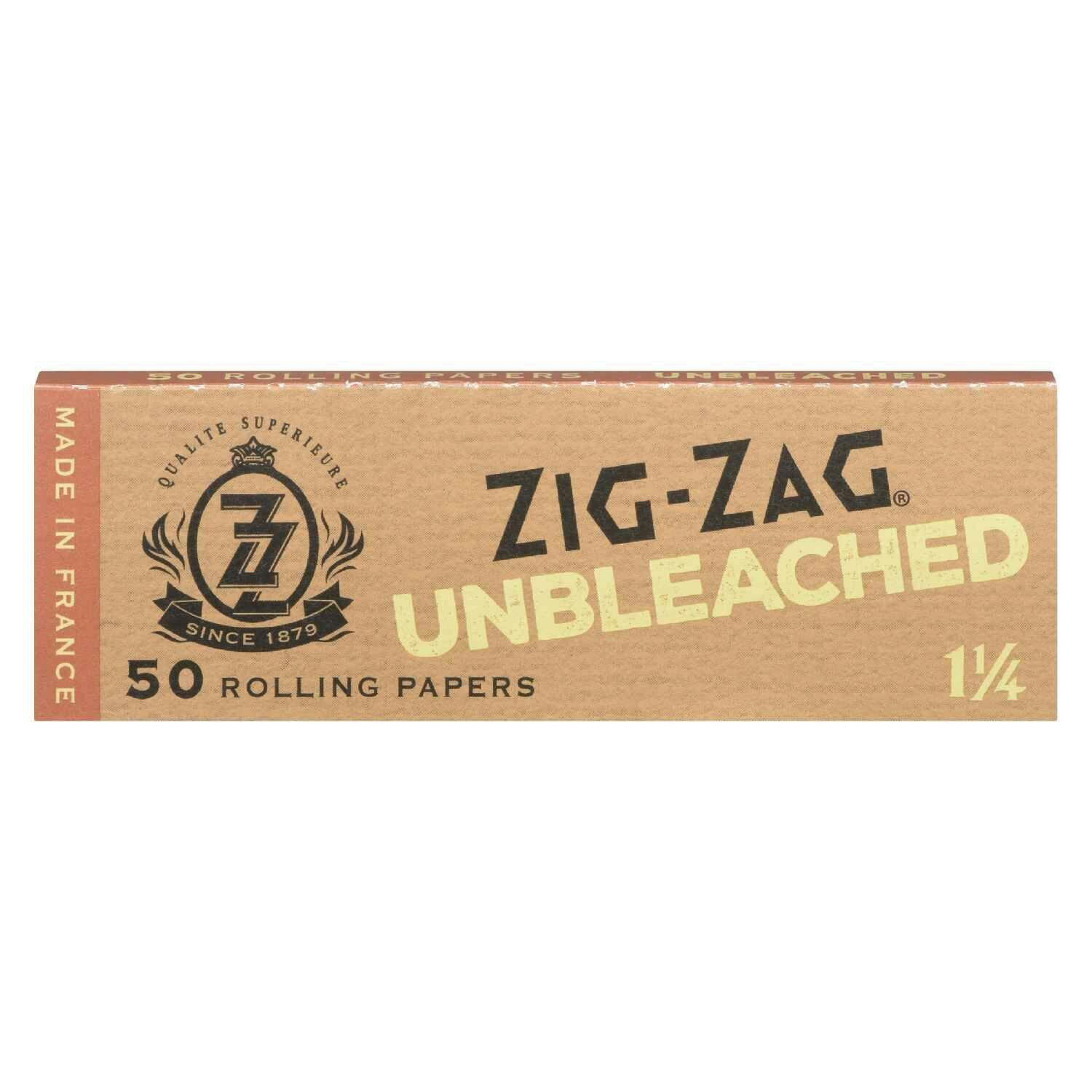 Zig Zag-"Unbleached 1 1/4"" Rolling Papers"-Brown