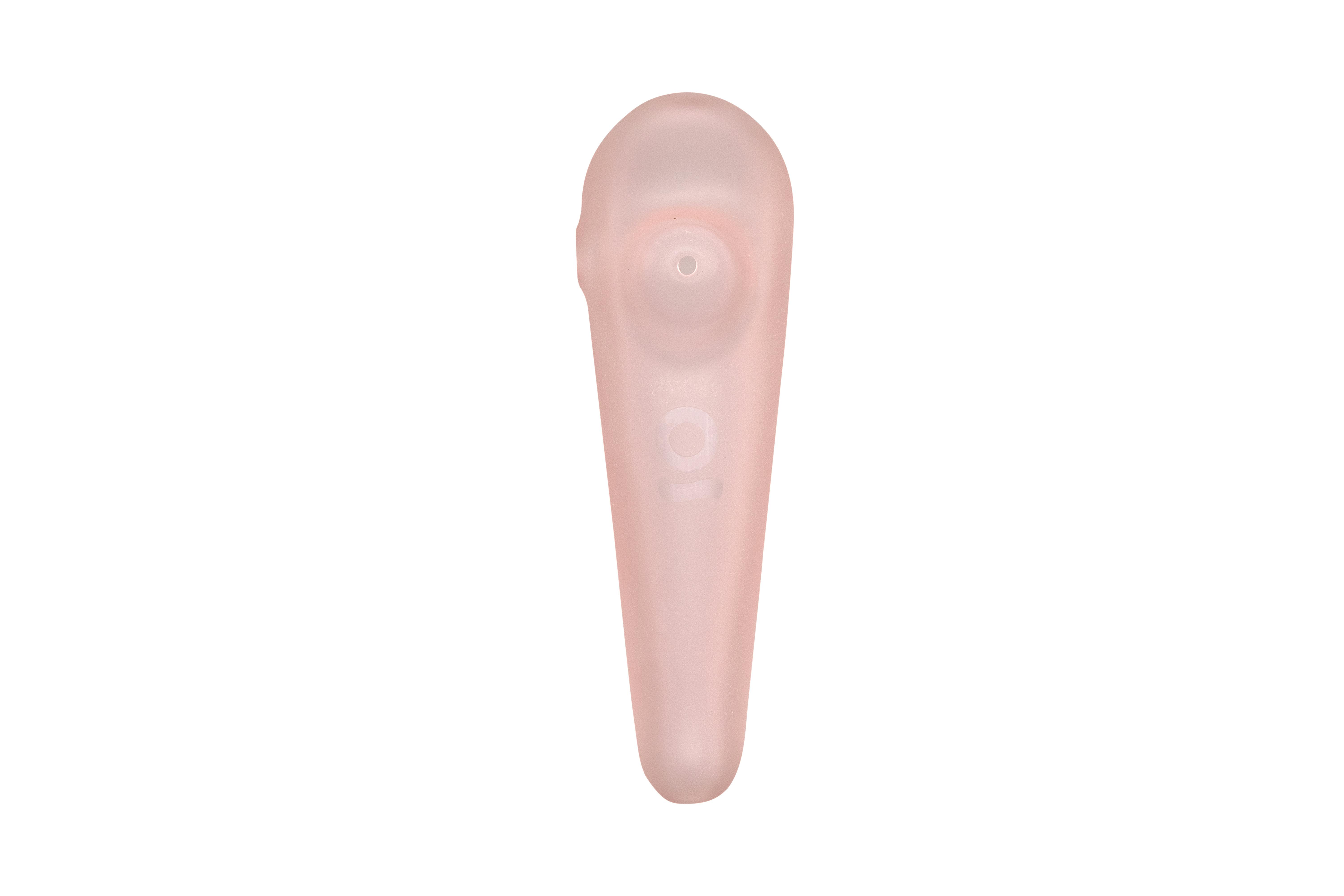 Frosted Teardrop Spoon Pipe - 4" - Rose Gold