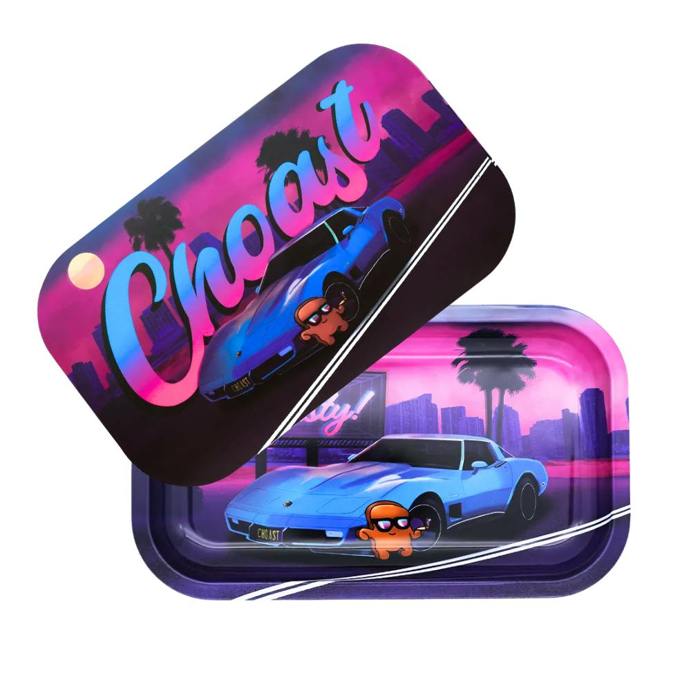 Rolling Tray w/Lid - Miami Vice - Medium