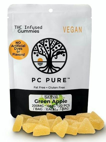 PC Pure | Green Apple | 200mg | Gummies