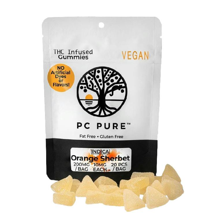 PC Pure | Orange Sherbet | 200mg | Gummies