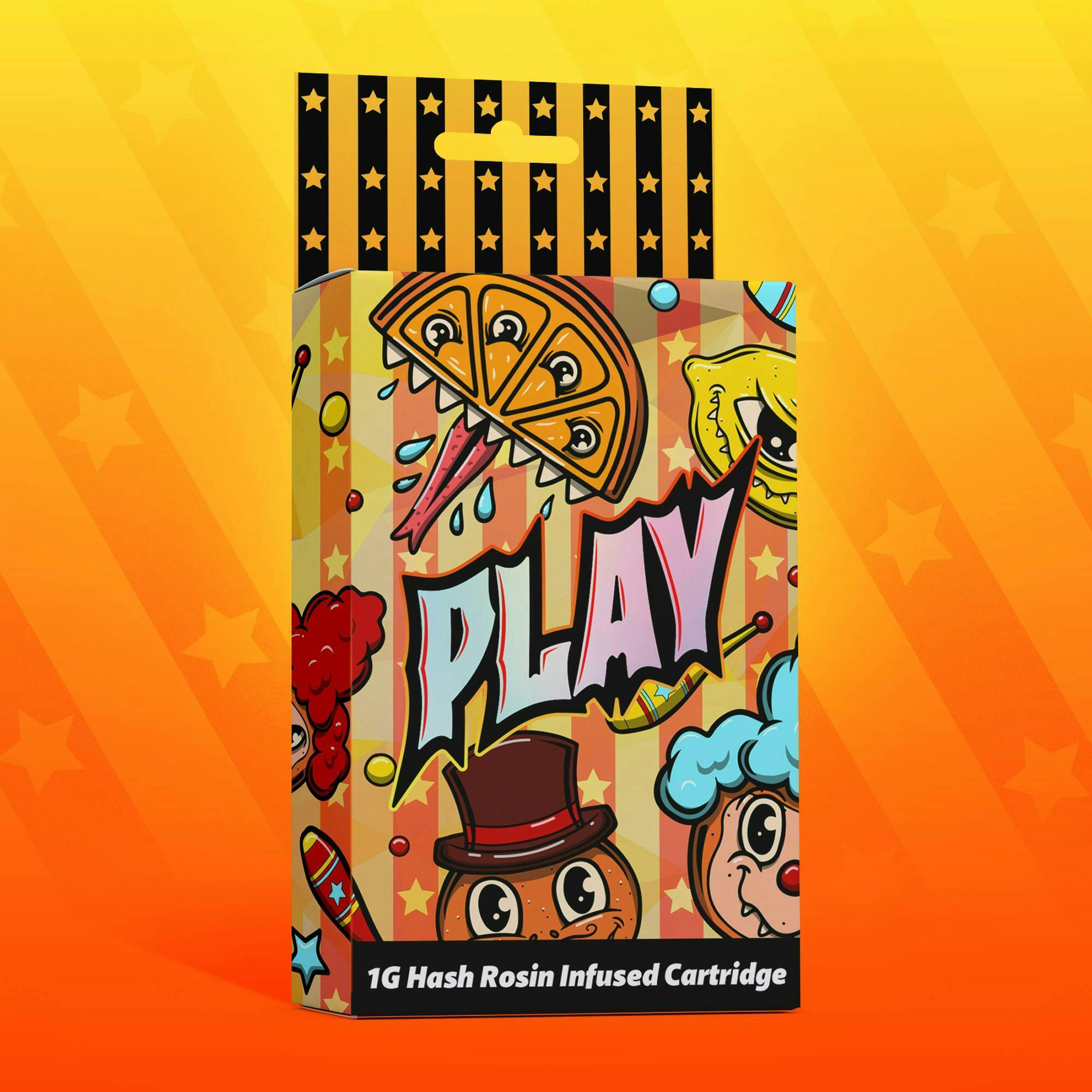 Play | Orange Push Pop | 1g | Rosin Infused Distillate | Cartridge