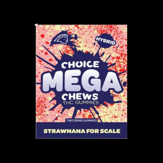 Choice | Mega Chews | Strawnana For Scale | 200mg | Gummies