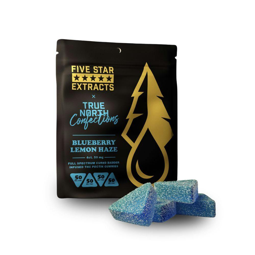 True North | Blueberry Lemon Haze | 200mg (4 x 50mg) | Full Spectrum Gummies