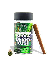 1-UP | Blackberry Kush | 5 x 0.75g | Rosin + Liquid Diamond Infused Mini Blunt Pack