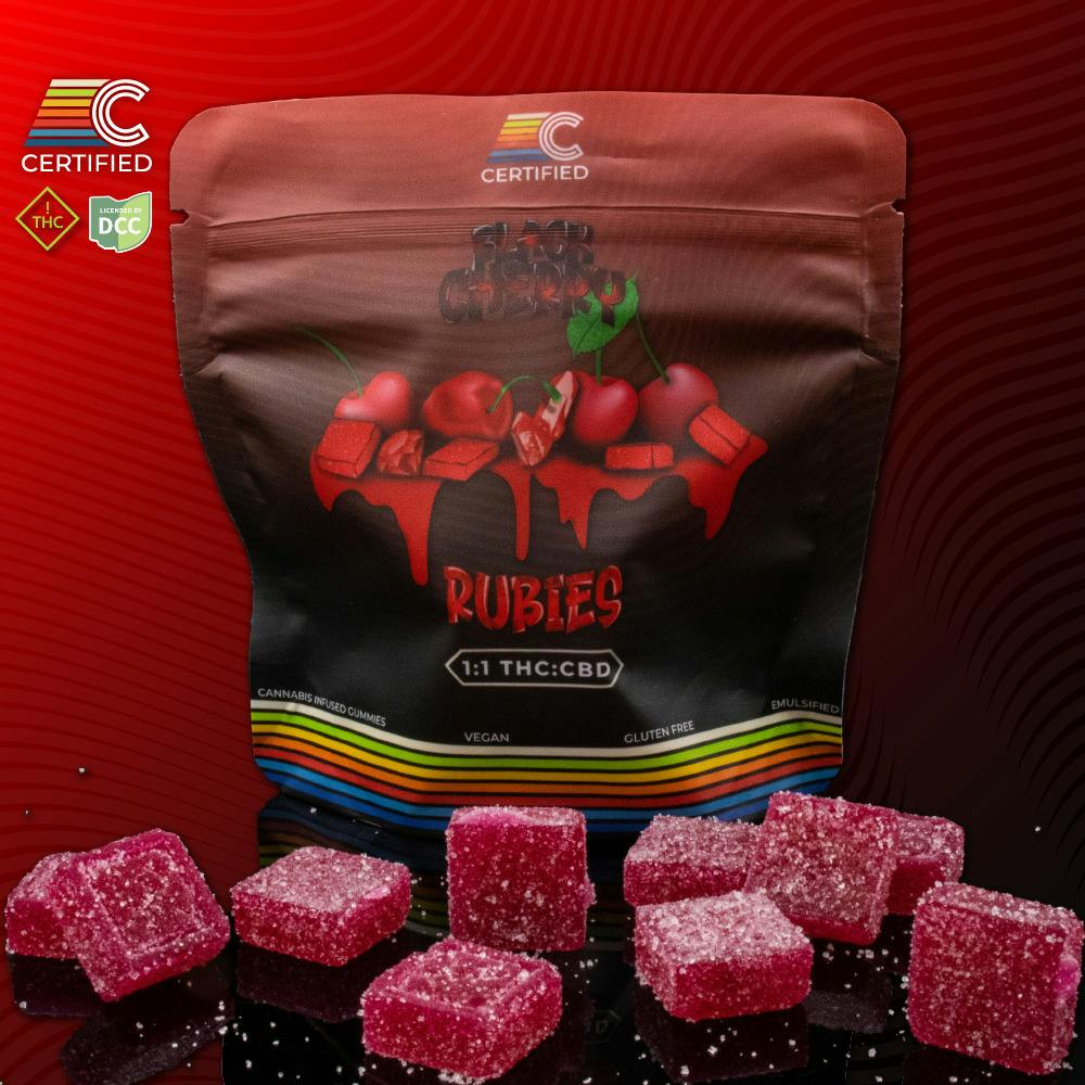 Certified: 1:1 Black Cherry Rubies - Gummies 20pk