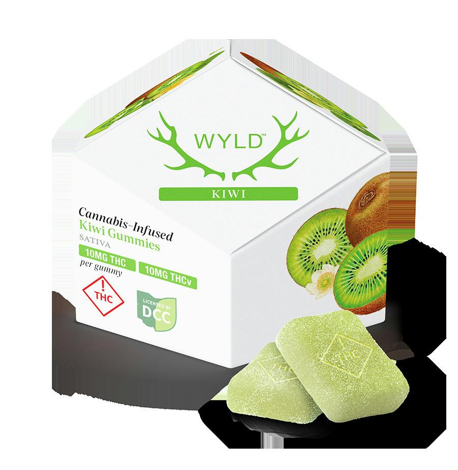 Wyld: 1:1 THCV Kiwi - Gummies 10pk