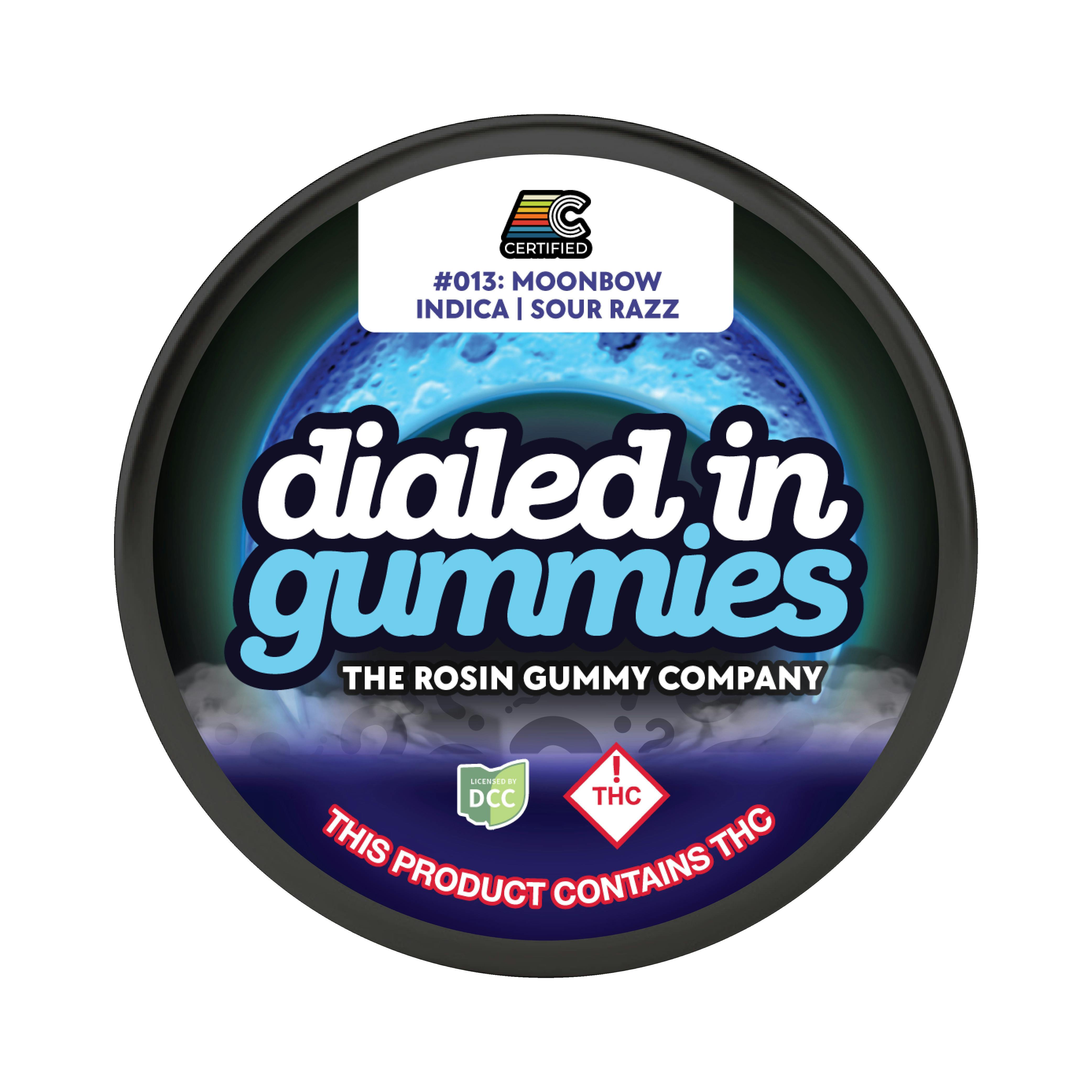 Dialed In: Sour Razz Moonbow - Rosin Gummies 10pk