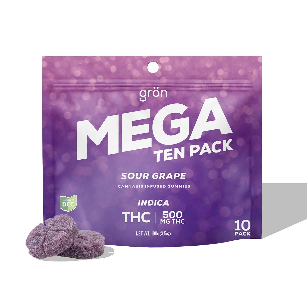 Gron: Sour Grape Mega - Gummies 10pk