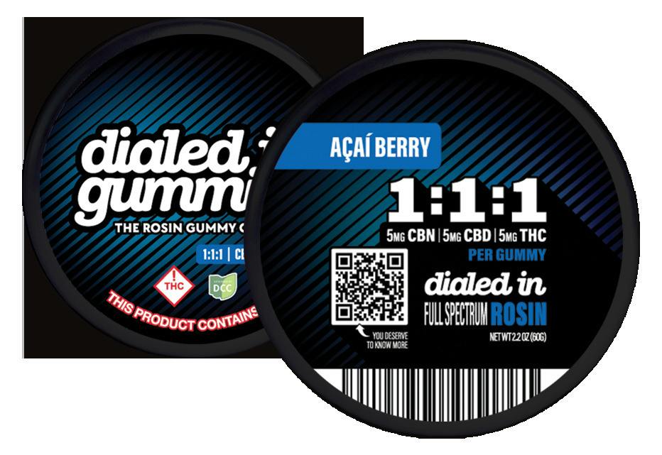 Dialed In: 1:1:1 CBN Acai Berry - Rosin Gummies 20pk