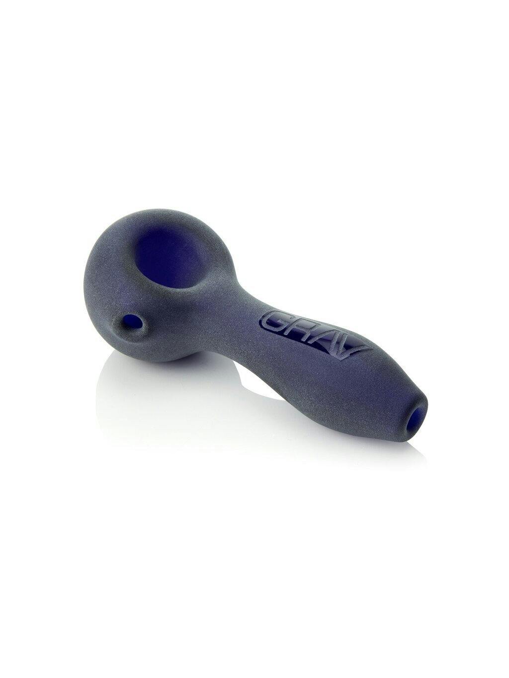 Grav Sandblasted Blue Spoon Each at Green Dragon Dispensary - Palatka