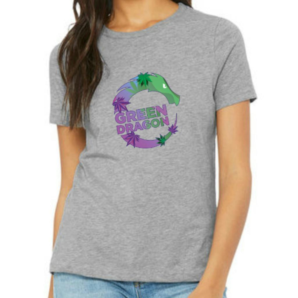 Green Dragon Women's Relaxed Fit Tee | Athletic Heather | T-Shirt Extra Large