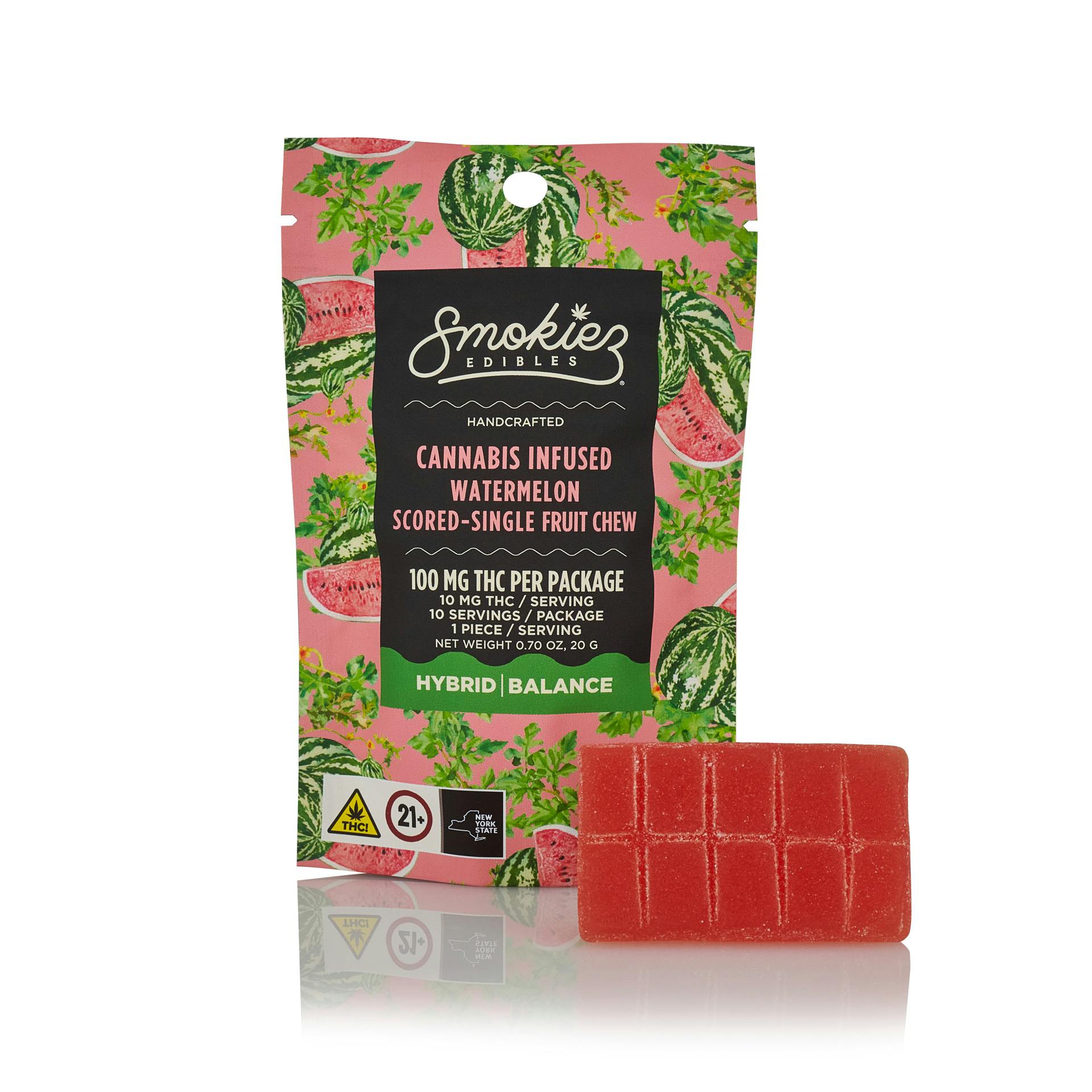 Smokiez Watermelon 1pk 100mg Gummies at The Flowery Dispensary Haverstraw