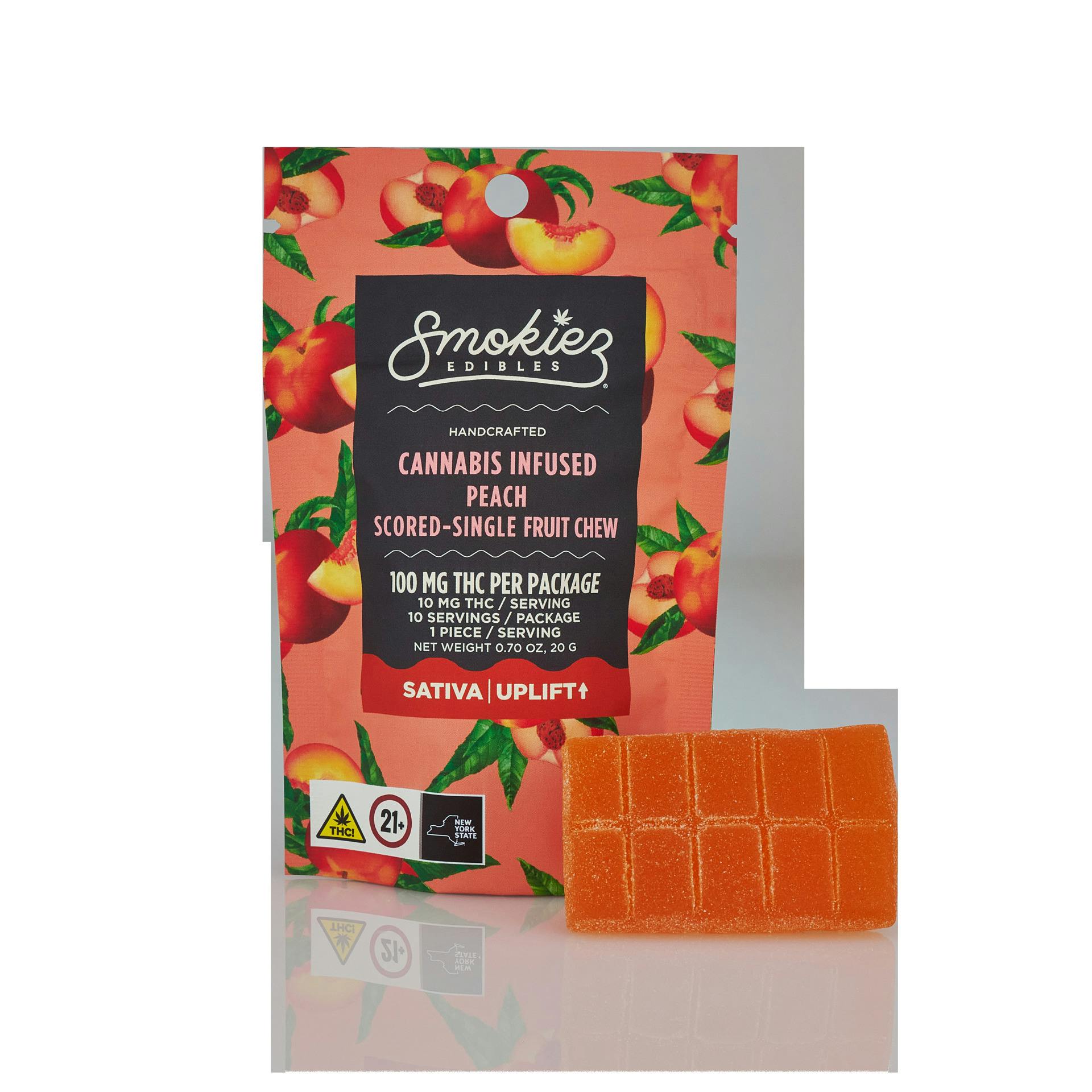Smokiez Peach 1pk 100mg Gummies