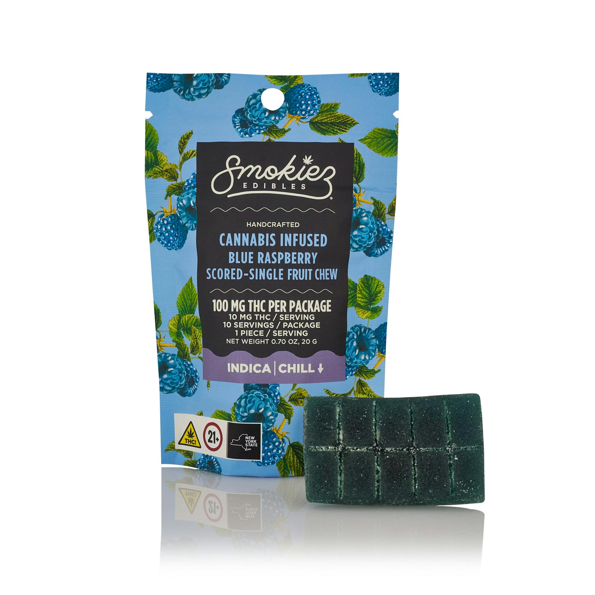 Smokiez Blue Raspberry 1pk 100mg Gummies at The Flowery Dispensary Haverstraw