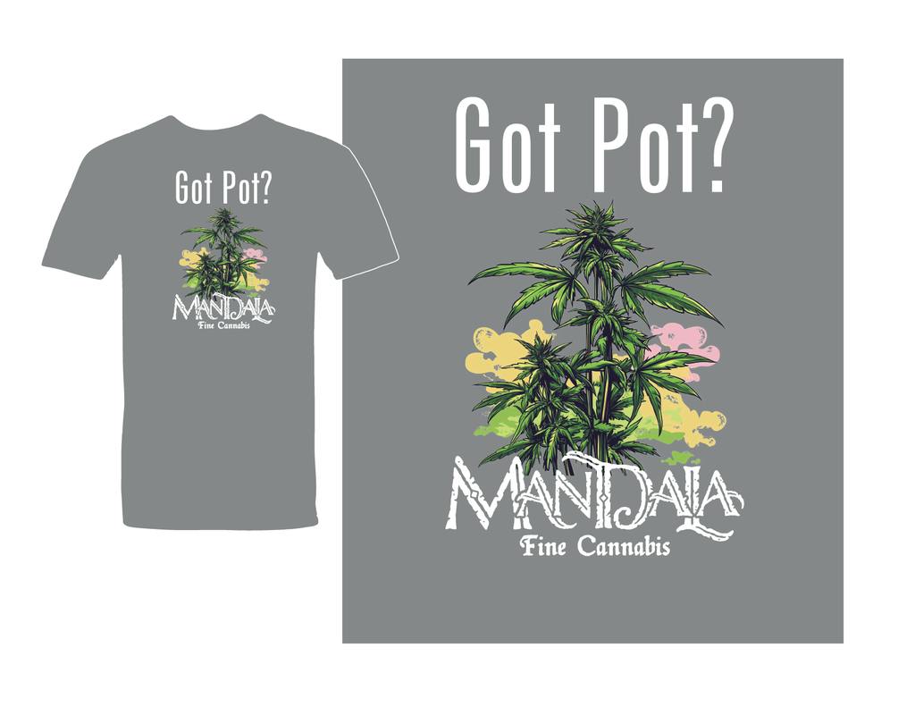 Mandala Got Pot Gray Mens x Large
