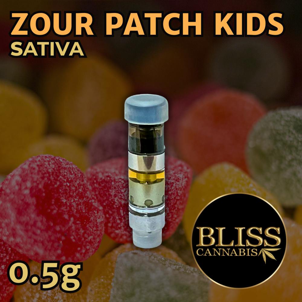BLISS Zour Patch Kids .5g Sativa Ethanol Cartridge cannabis product